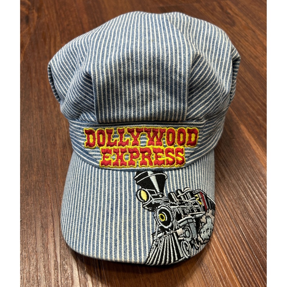 Dollywood Express Embroidery Train Hat Cap Youth‎ 100% Cotton Blue White